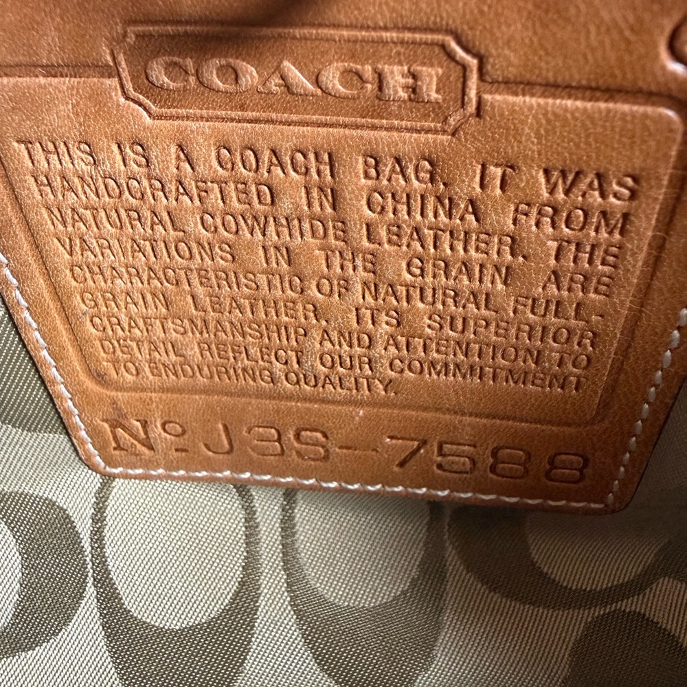 Coach Tan Vintage Hampton Leather Buckle-Strap Tote - Picture 2 of 8